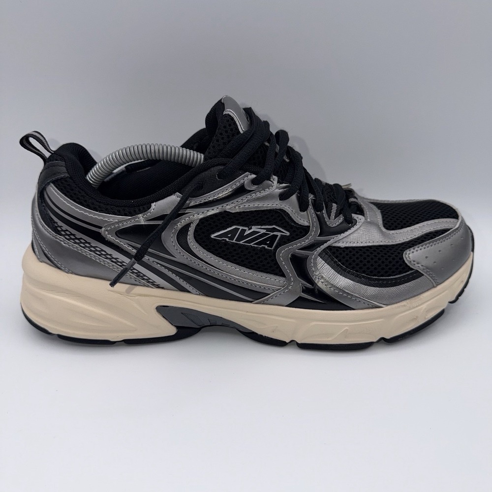 Avia 5000 Performance Walking Sneakers Mens 11 Black Silver Colorway EVA Outsole